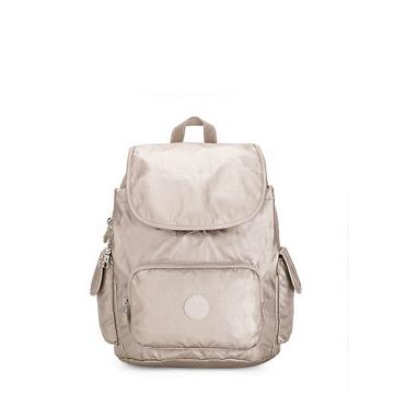 Kipling City Pack Small Metallic Rugzak Beige | NL 1700FD